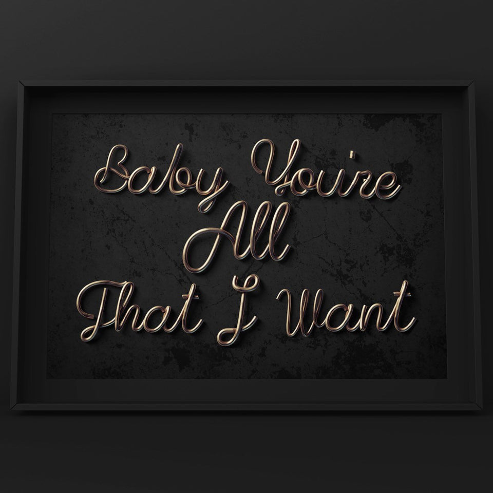 Baby You're All That I Want Print Punk Haus 