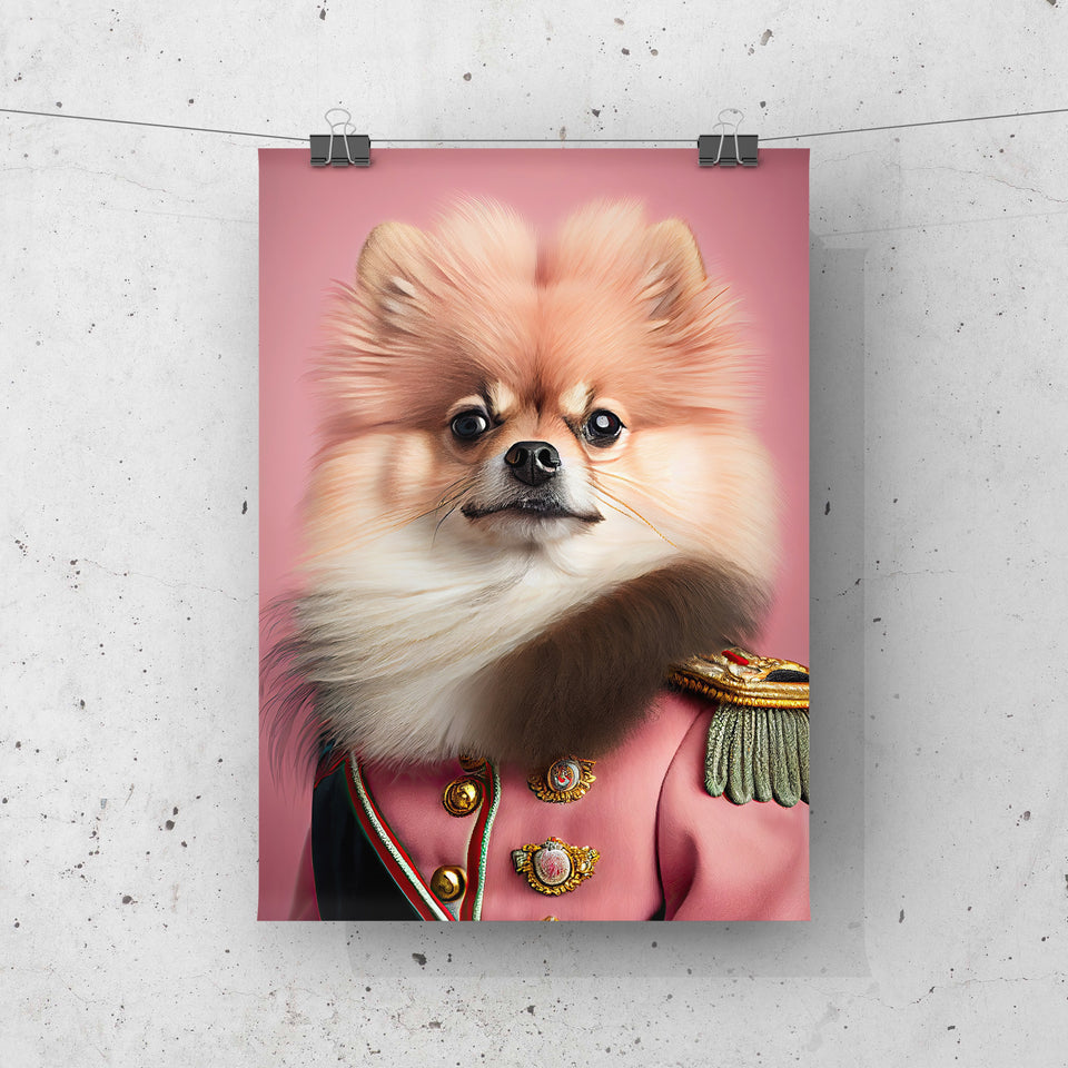 Barkley the Pomeranian - Pink Parade  Print
