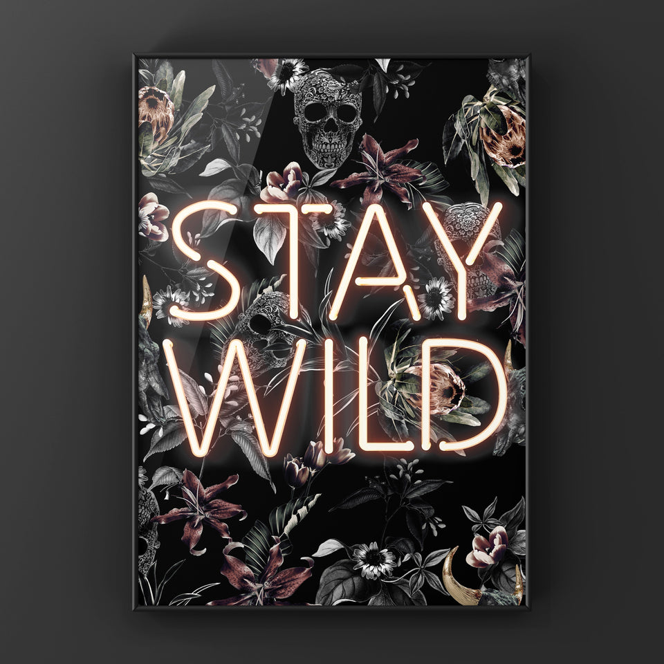 Stay Wild Neon Print Punk Haus 