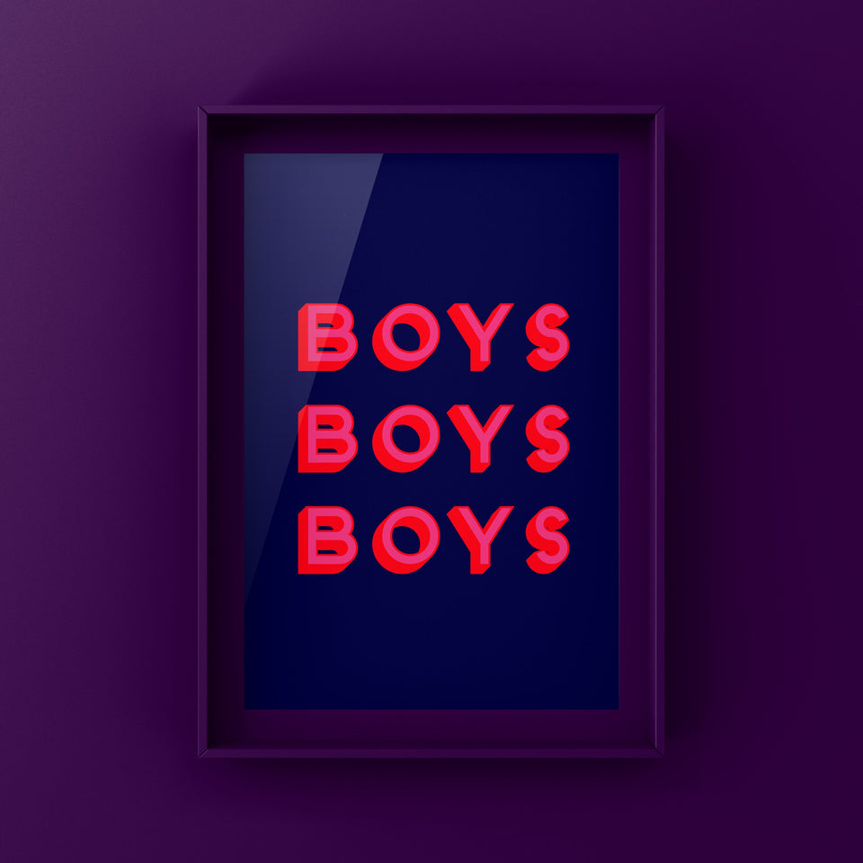 Boys Boys Boys Print Punk Haus 