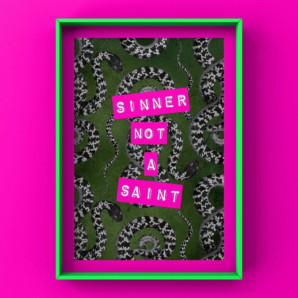 Sinner Not A Saint Print Punk Haus 