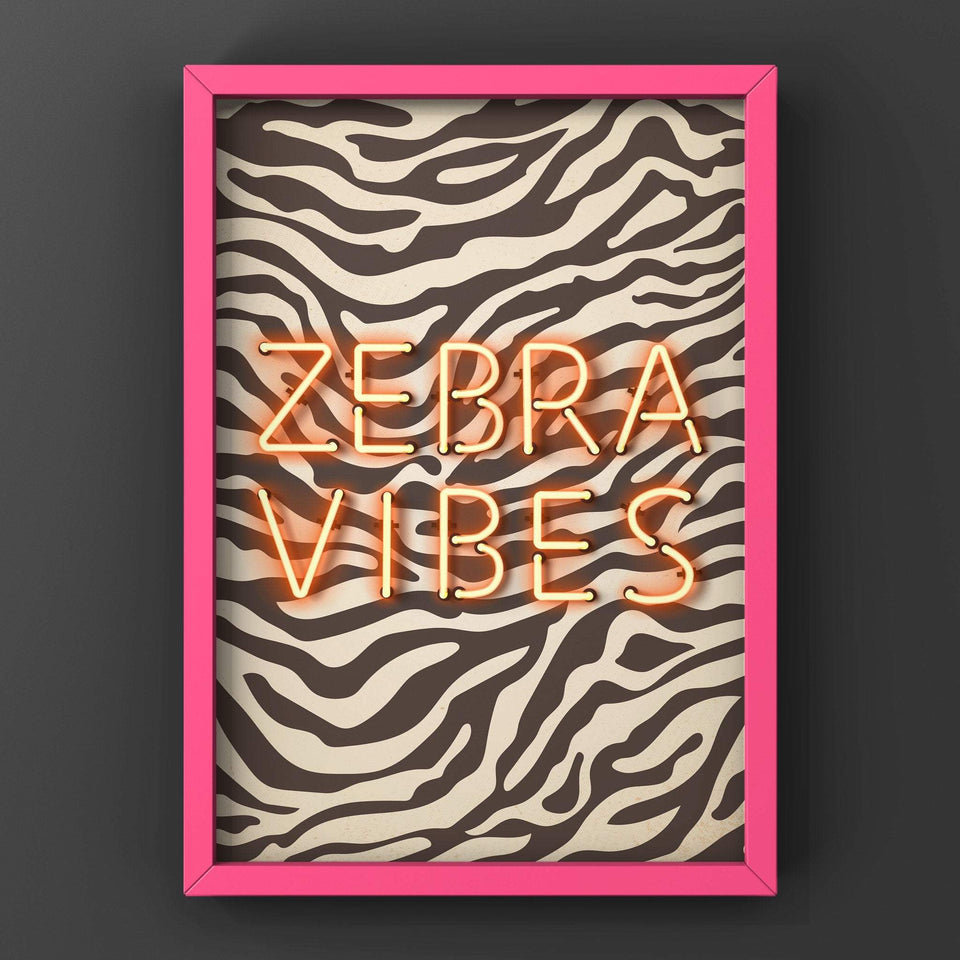 Neon Zebra Vibes Print Punk Haus 