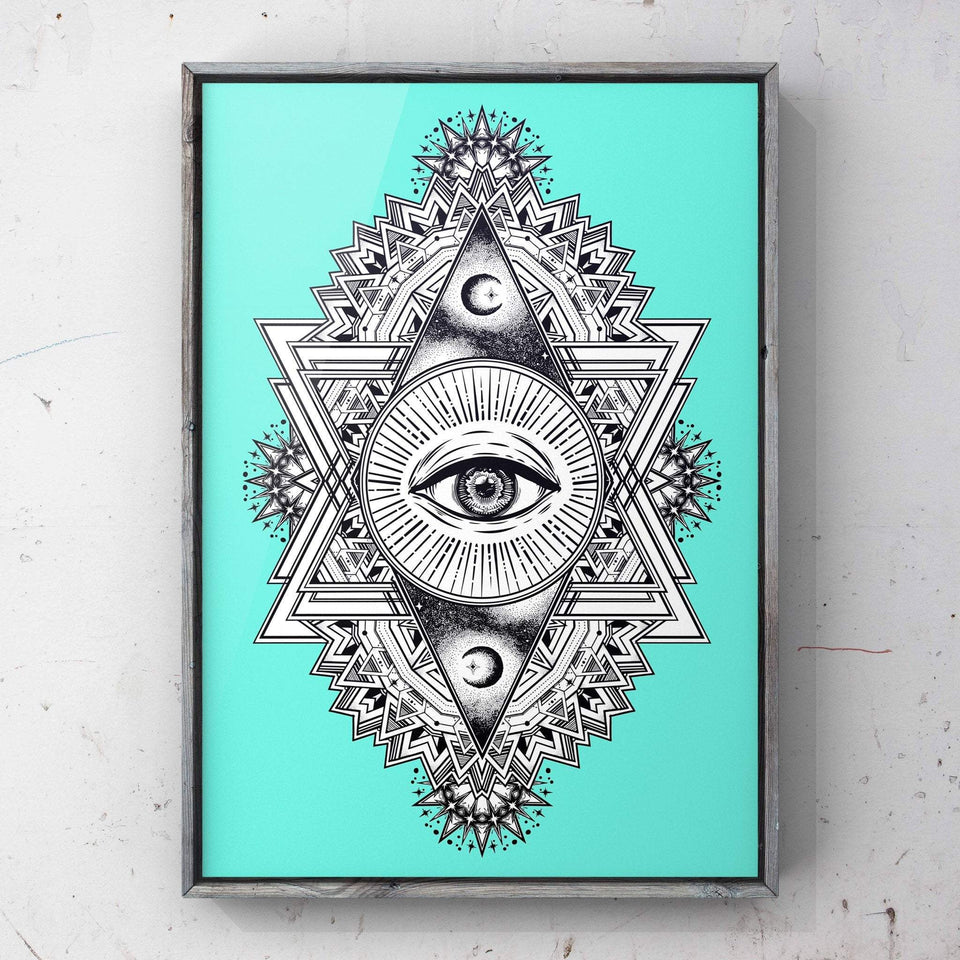 All Seeing Everything (Turquoise) Print Punk Haus 