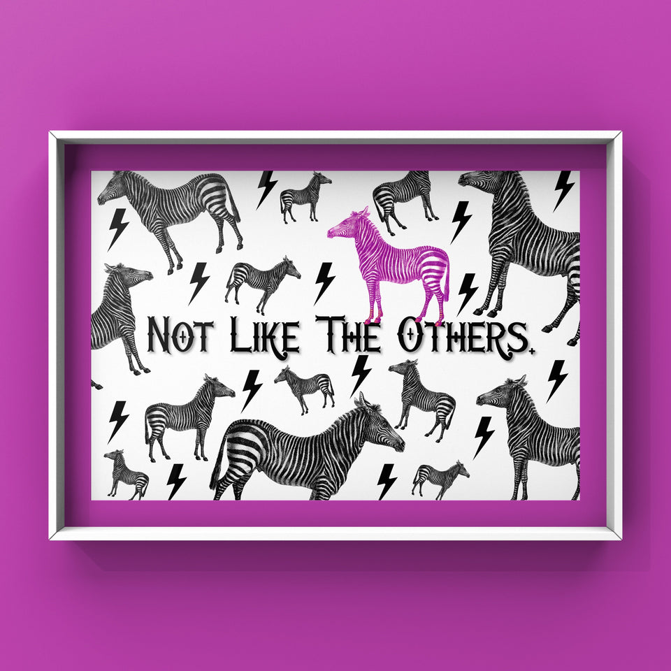 Not Like The Others Pink Zebra Print Punk Haus 